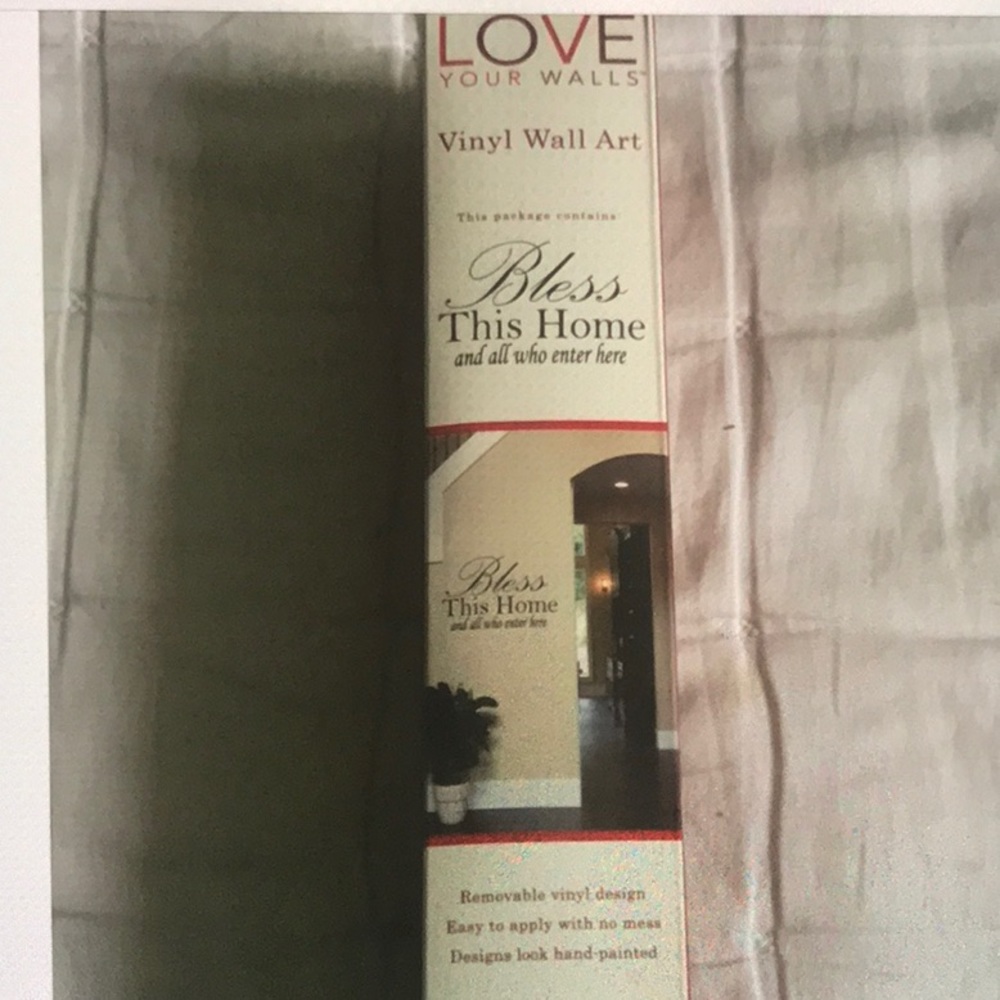 Vinyl Wall Art ”Bless This Home and all who enter”